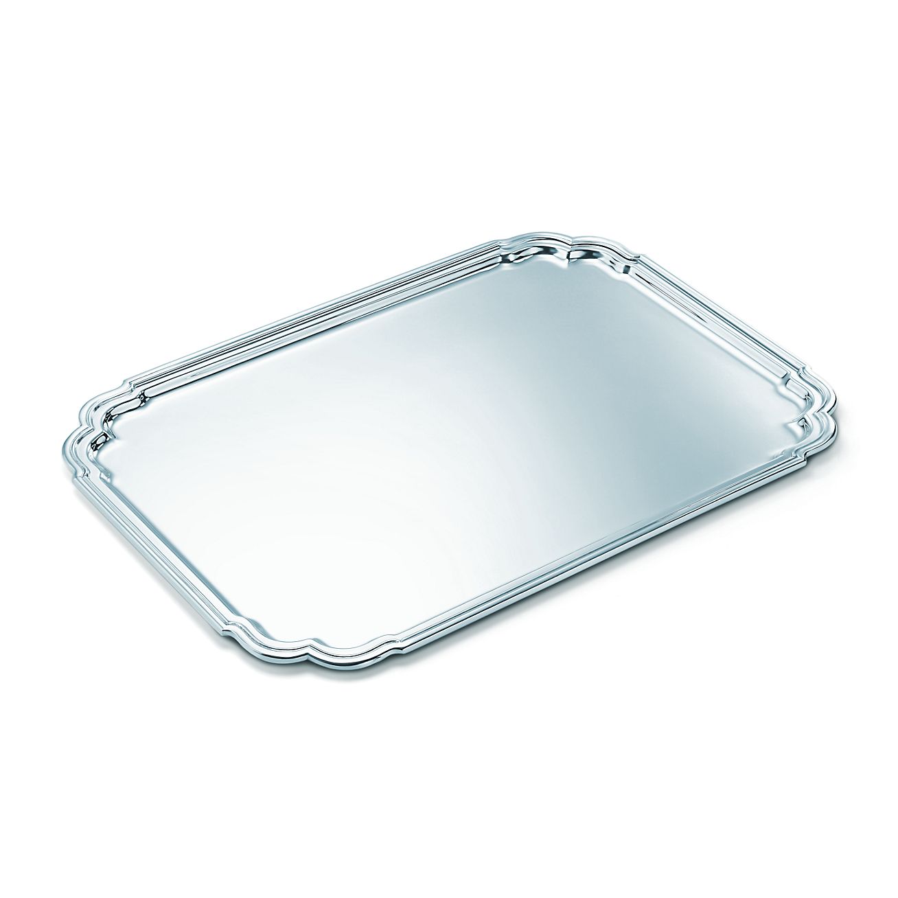 Details about  / Set of 2 Rectangular silver /& Gold Stainless Steel serving tray with handles